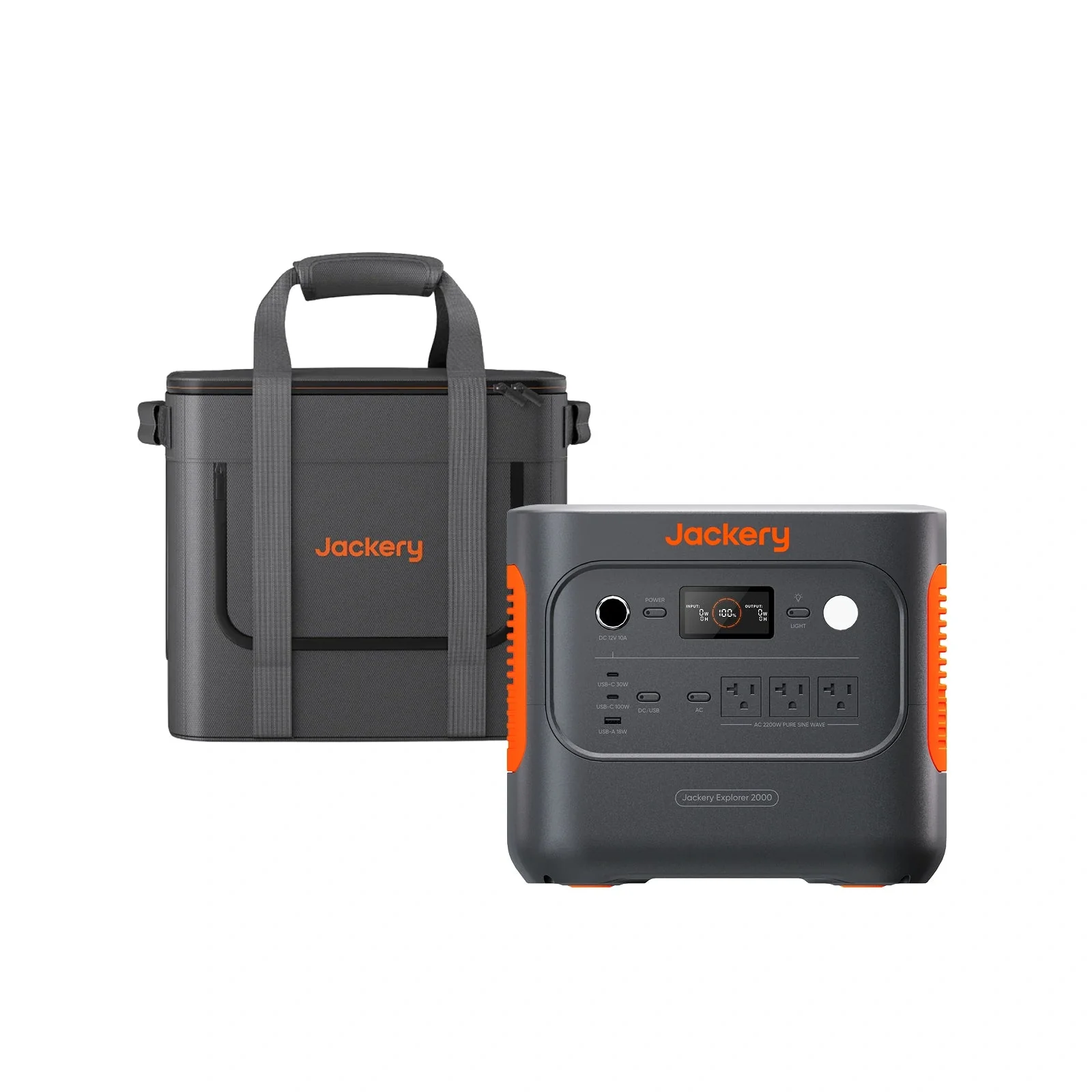 Jackery Explorer 2000 v2 portable power station top and ports detail