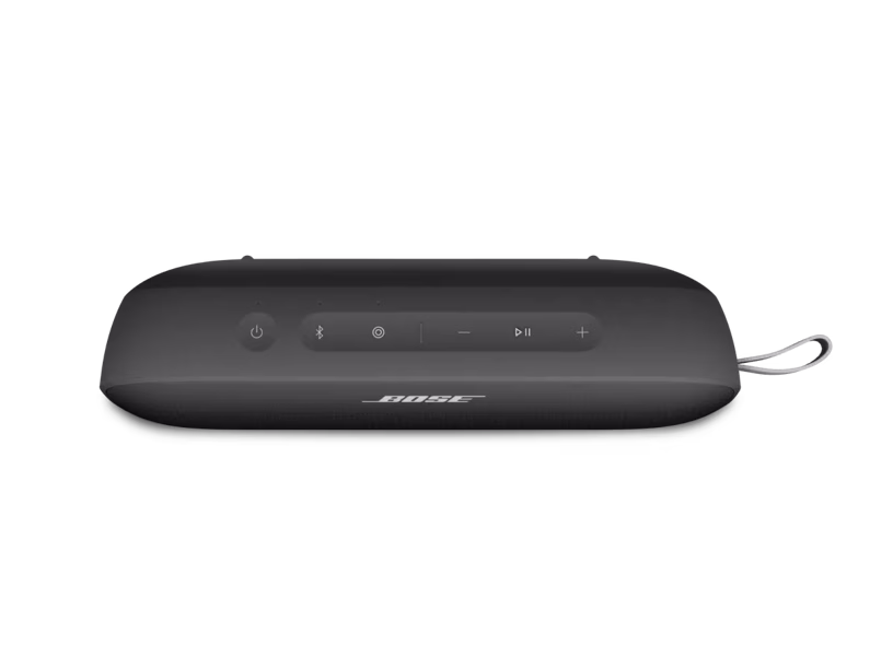 Detail view of the Black Bose SoundLink Flex Portable Speaker (2nd Gen)