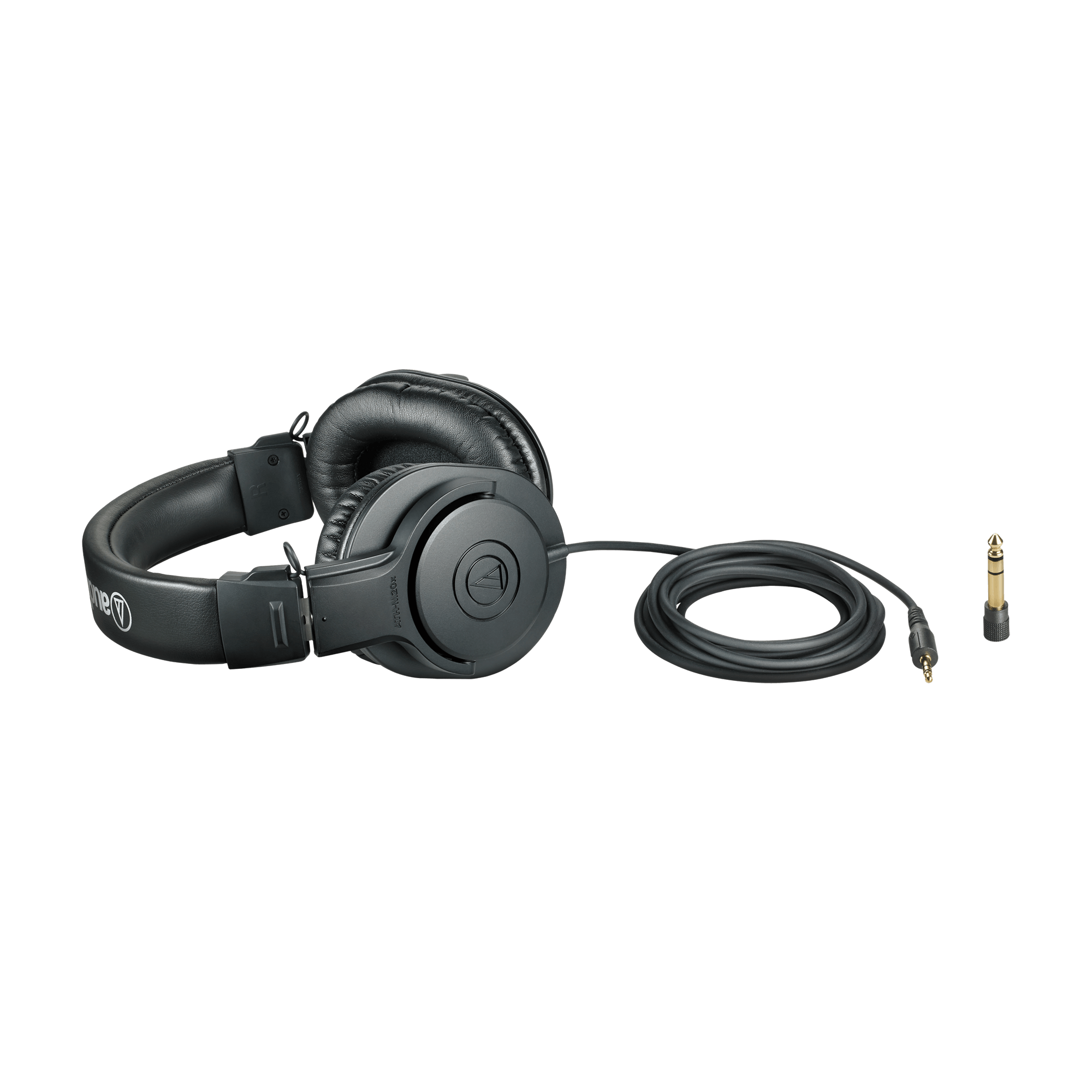 Front view of Audio-Technica ATH-M20x headphones showing headband and earcups