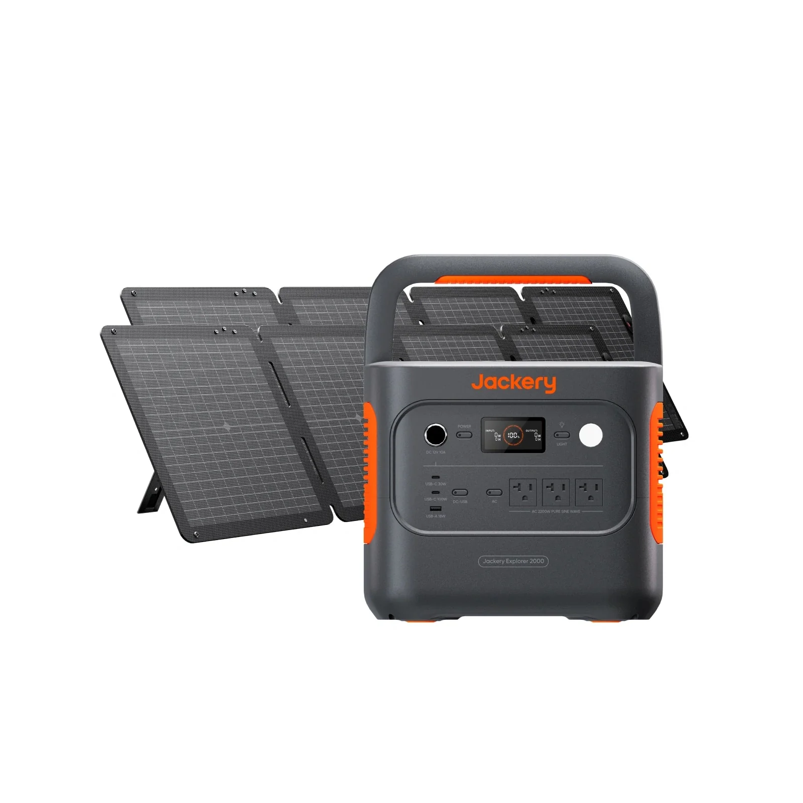 Jackery Explorer 2000 v2 portable power station angled side perspective