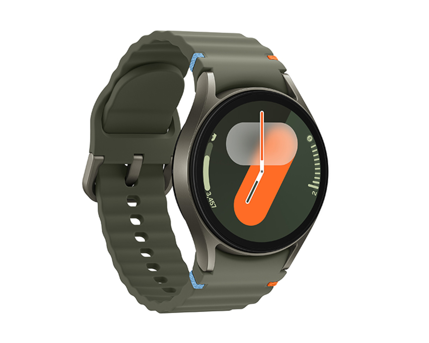Samsung Galaxy Watch7 44mm rear sensor array view showing BioActive sensor