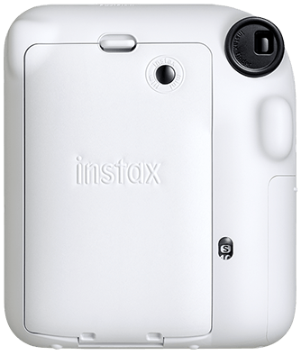 Fujifilm instax mini 12 instant camera in Clay White perspective view