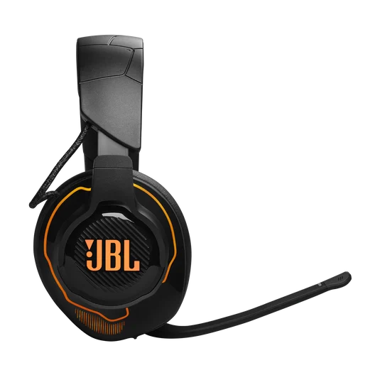 Right side view of the black JBL Quantum 910X Wireless gaming headset
