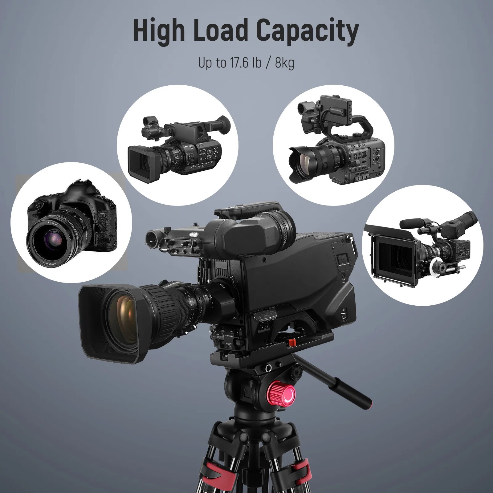 Padded zippered carrying case with shoulder strap included with the NEEWER TP-M200 video tripod.