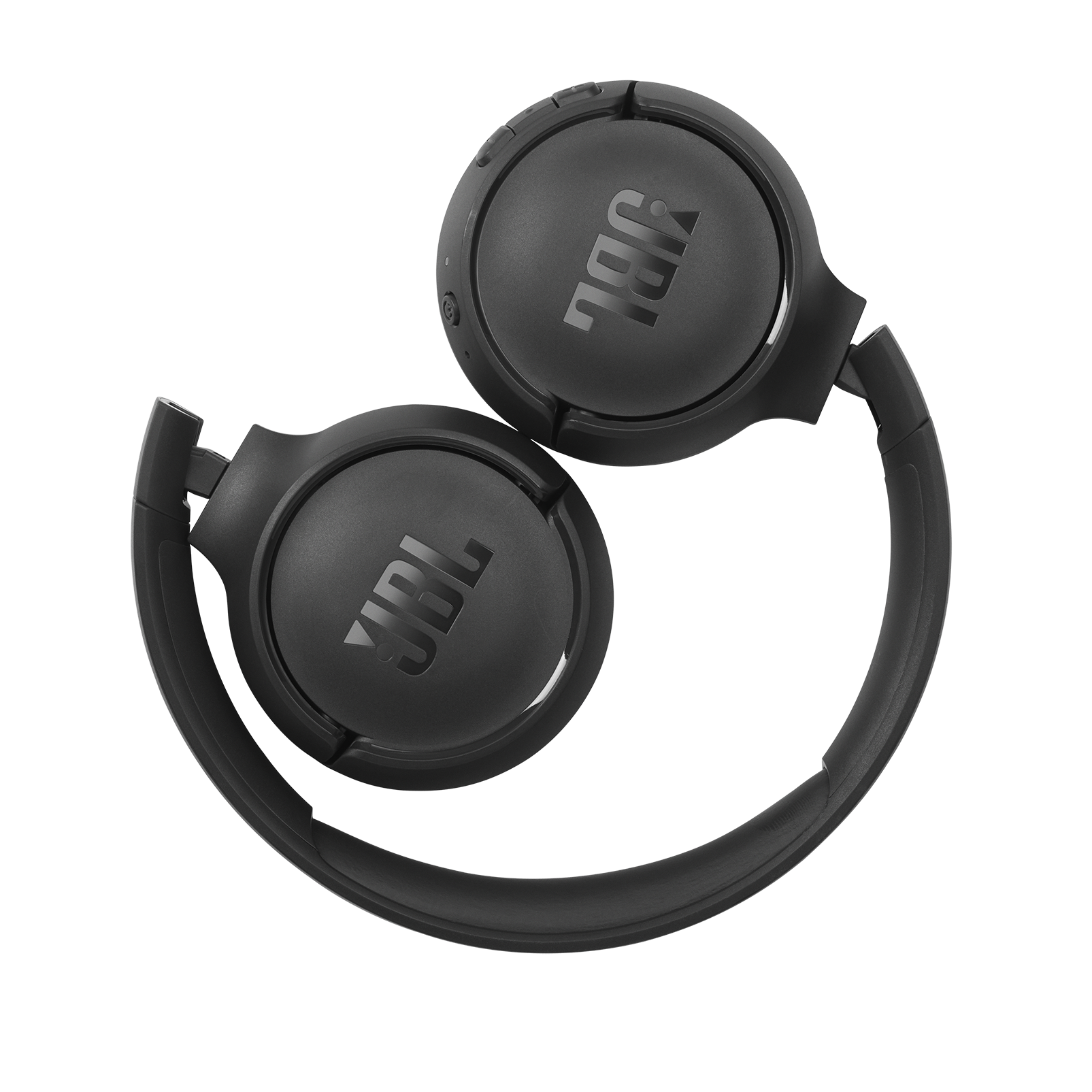 JBL Tune 510BT headphones folded flat for compact travel and storage