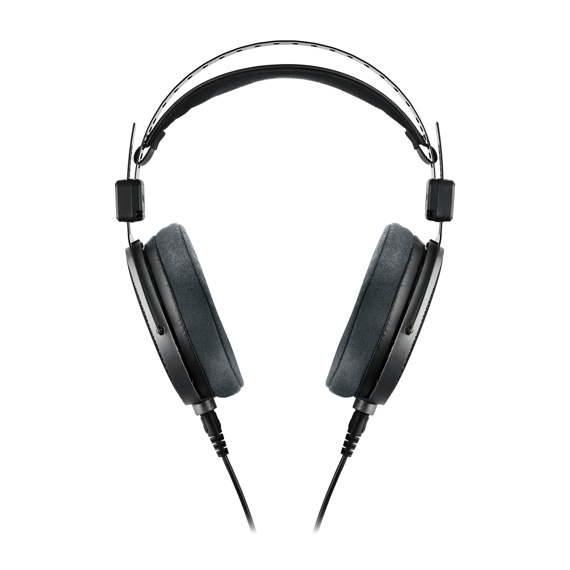 Audio-Technica ATH-R70xa side view showing open honeycomb mesh earcup and 3D wing headband