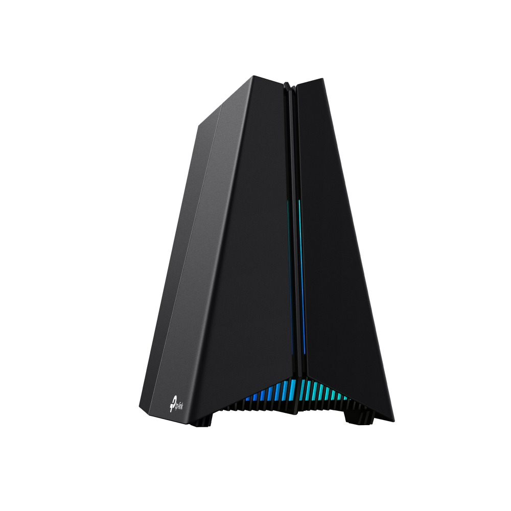 TP-Link Archer GXE75 gaming router rear panel with 2.5G WAN/LAN and Gigabit Ethernet ports