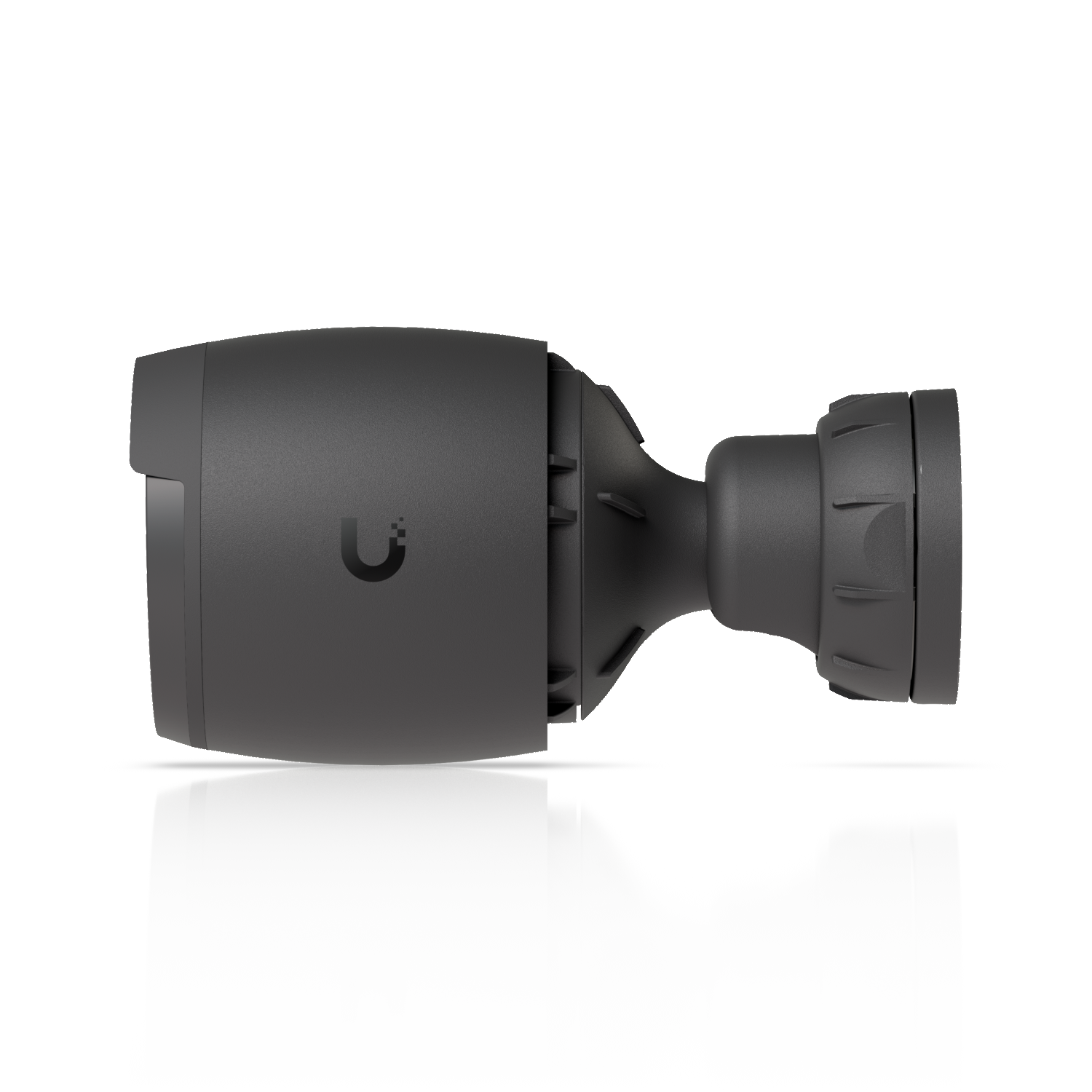 Side profile view of the UniFi Protect G6 Bullet camera in black showing the adjustable mount joint