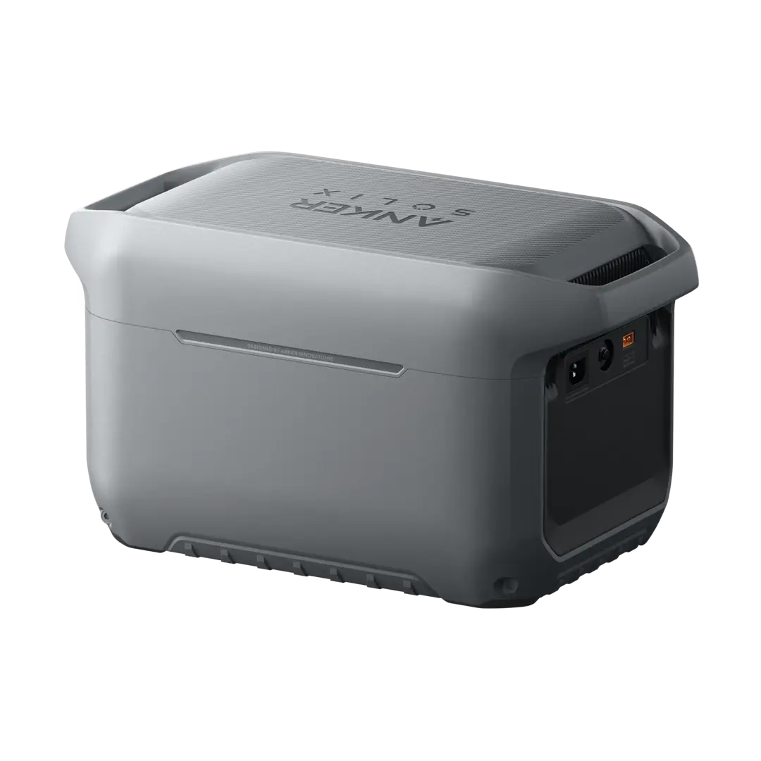 Rear view of the Anker SOLIX C2000 Gen 2 showing the AC input socket and car-charging input port