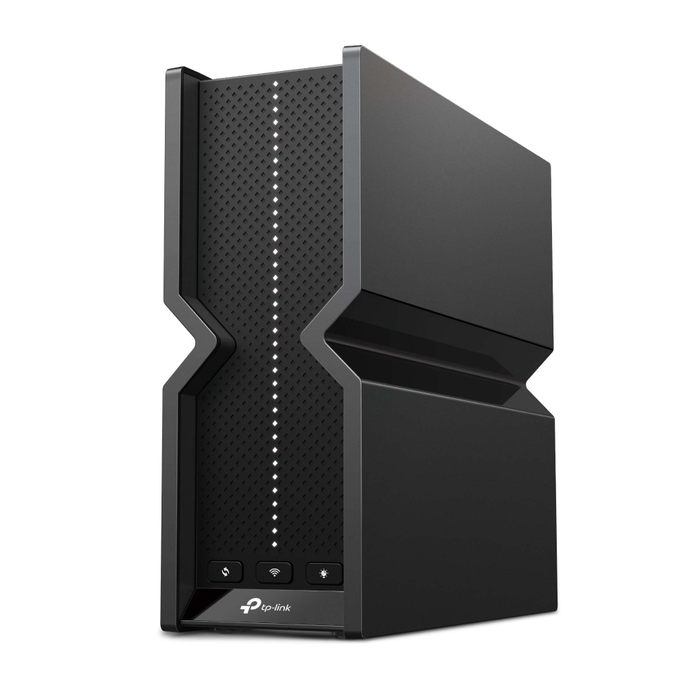 TP-Link Archer BE550 Wi-Fi 7 router, angled front-left view