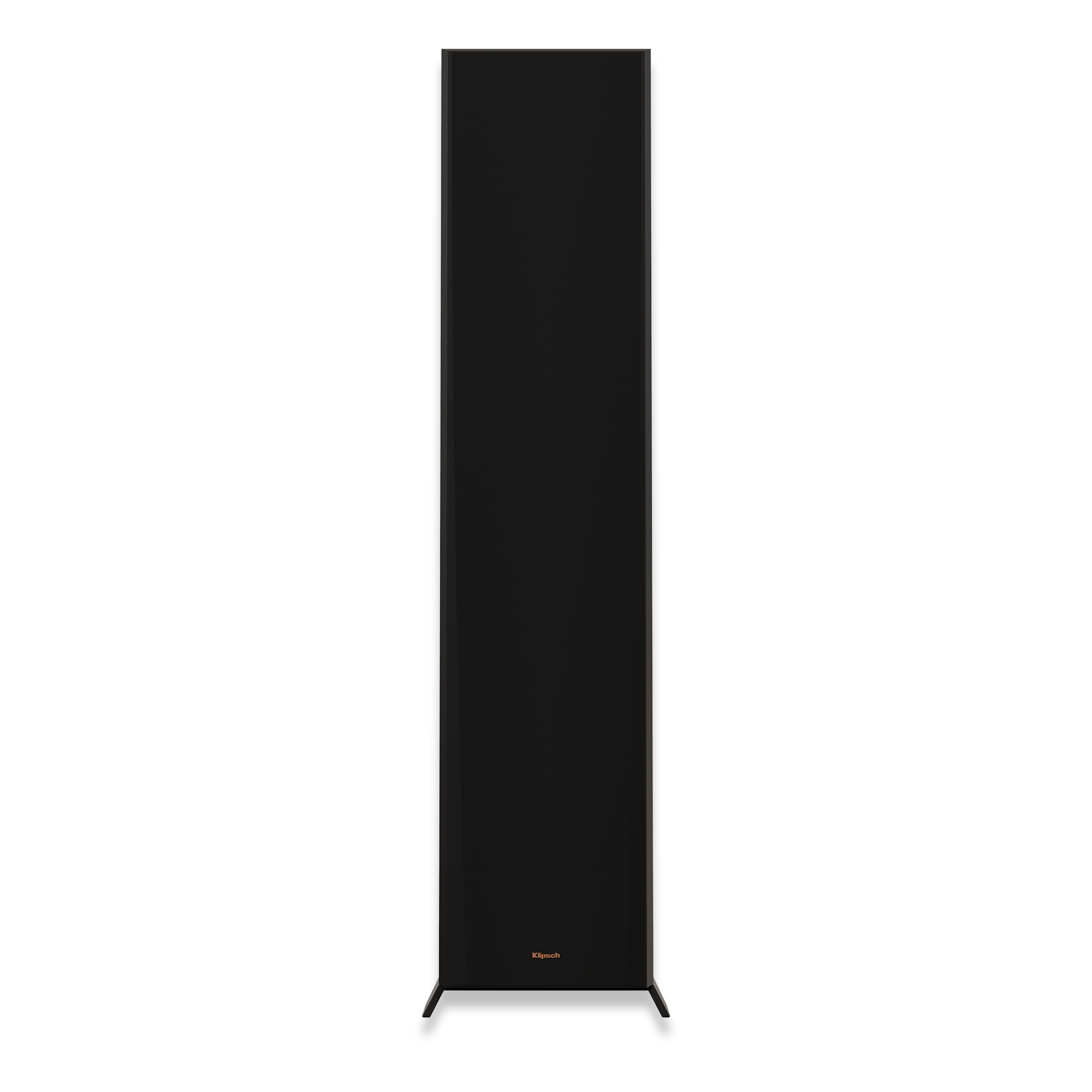 Klipsch RP-8000F II floorstanding speaker front view with magnetic cloth grille installed
