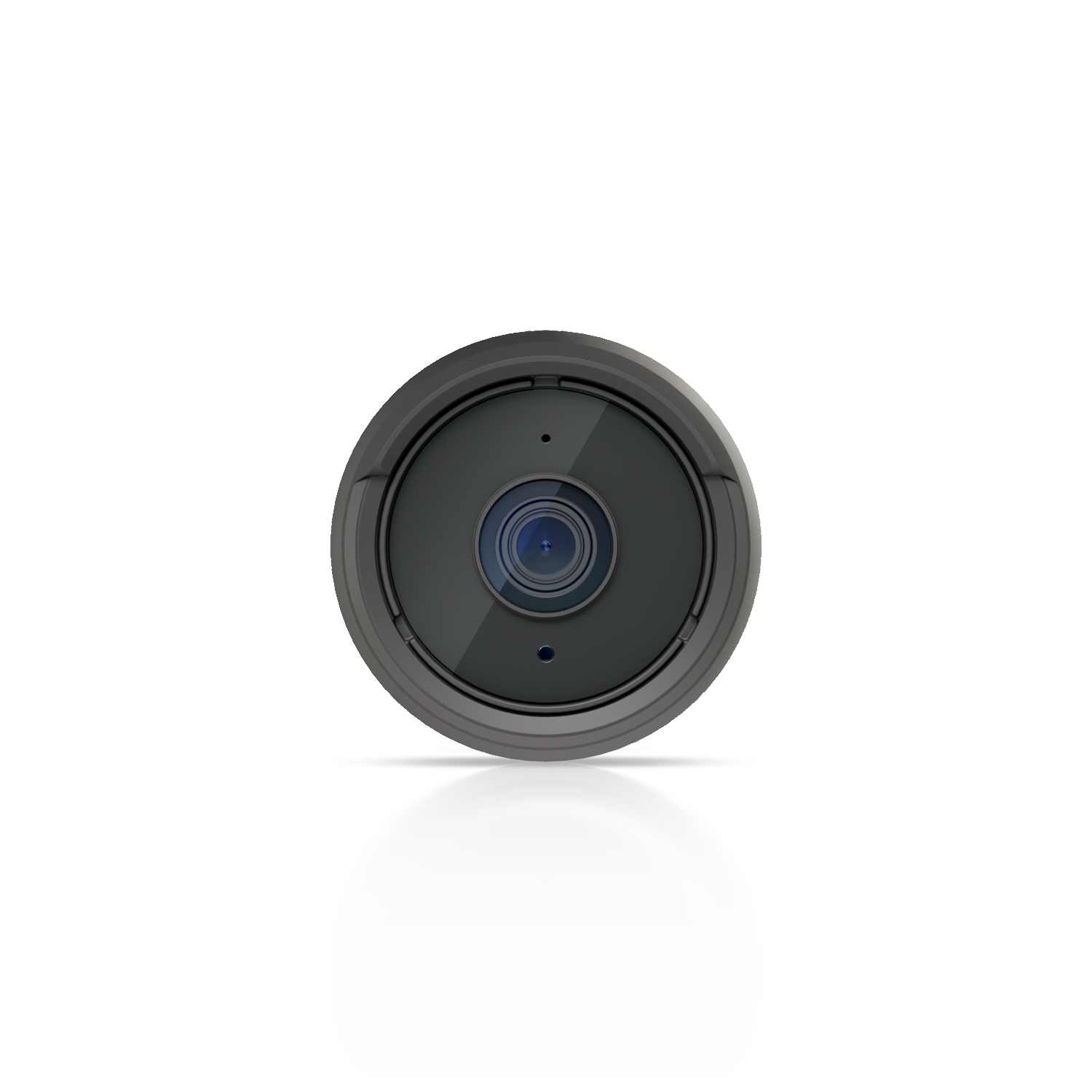 Straight-on front view of the UniFi Protect G6 Bullet camera lens in black