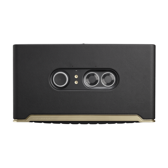 Top controls of JBL Authentics 500 black smart speaker
